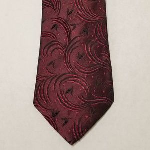 Jones New York Red/Black Silk Tie